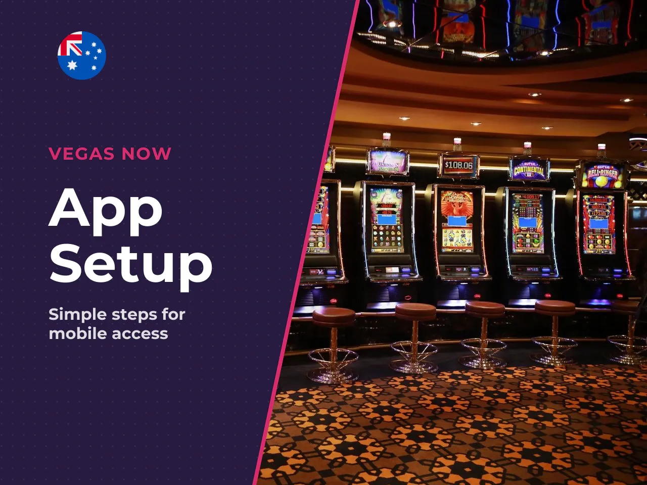 First-launch checklist for Vegas Now mobile
