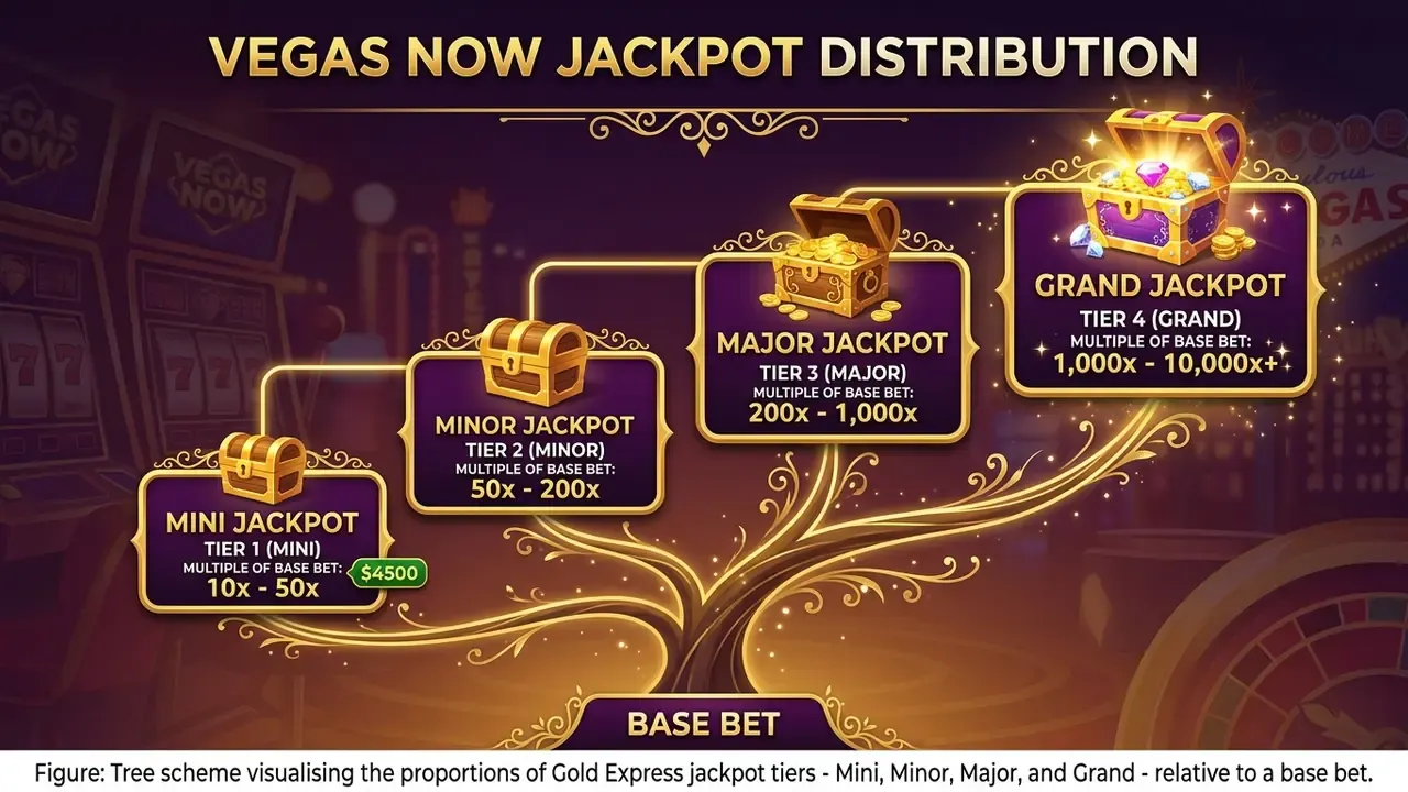 gold express jackpot tiers mini minor major grand