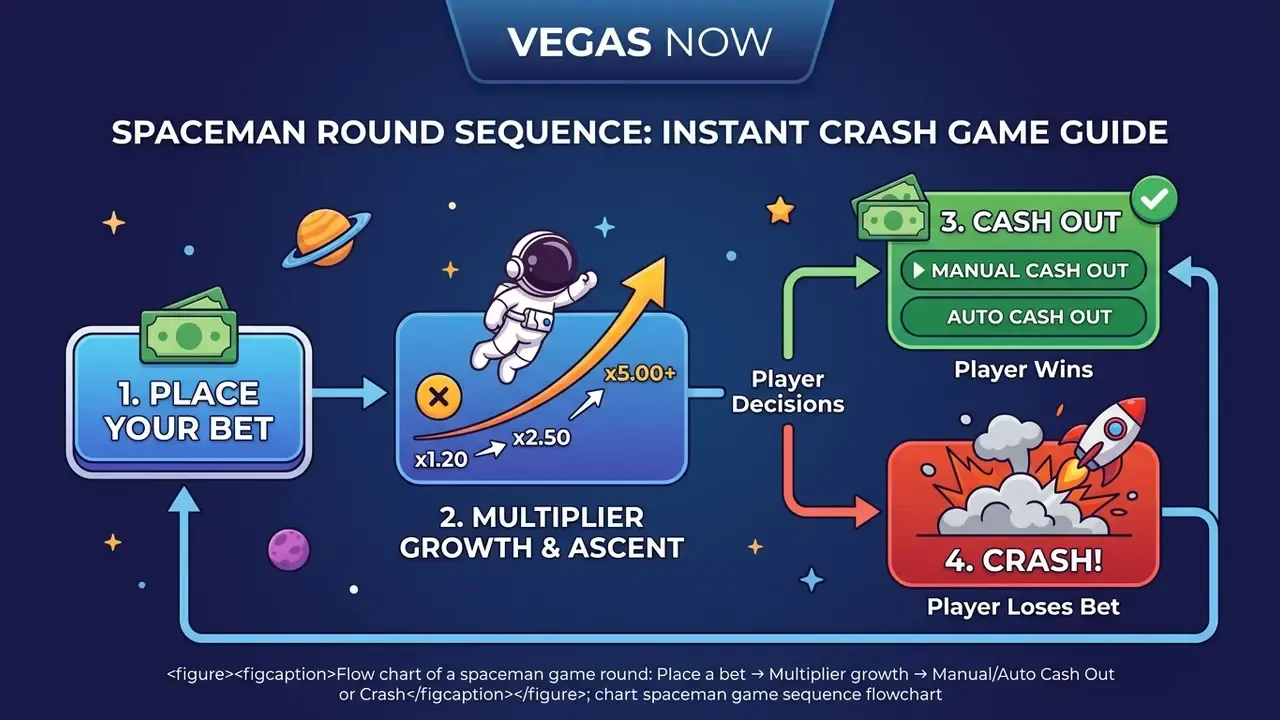spaceman game sequence flowchart